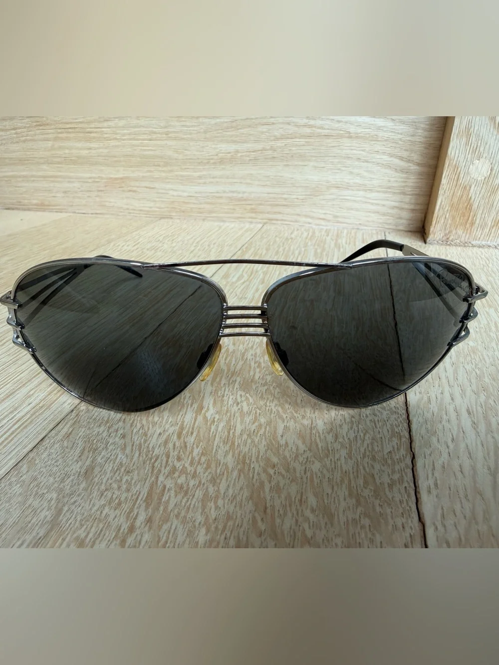 Authentic Roberto Cavalli Mens Sunglasses Silver with Dark Smoke Lenses